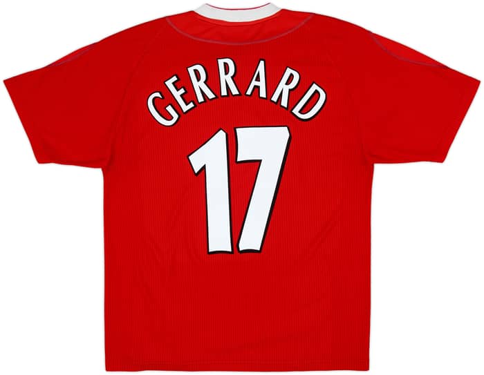 2002-04 Liverpool Home Shirt Gerrard #17 - 8/10 - (M)