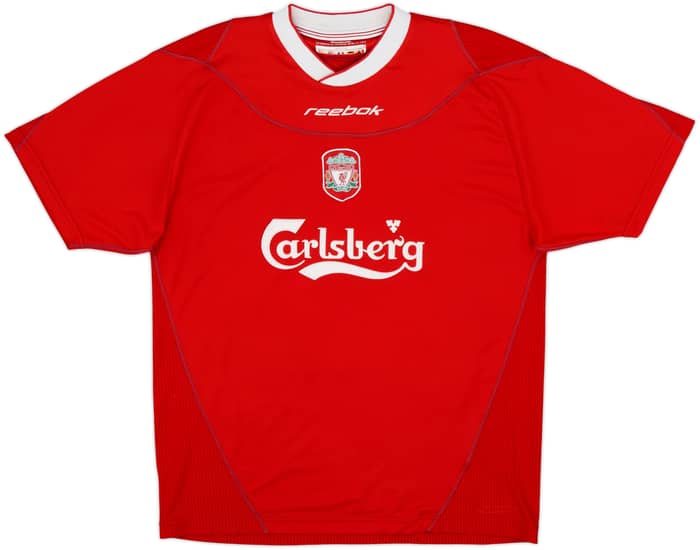 2002-04 Liverpool Home Shirt Gerrard #17 - 8/10 - (M)
