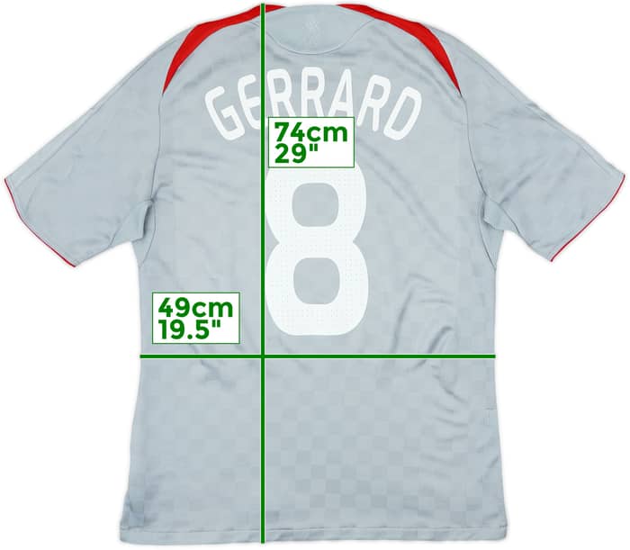 2008-09 Liverpool Away Shirt Gerrard #8 - 6/10 - (M)