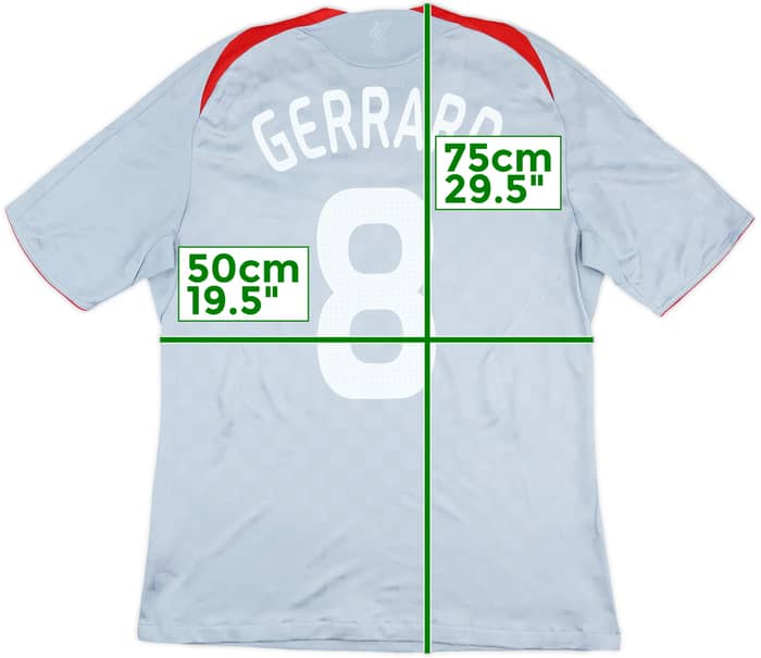 2008-09 Liverpool Away Shirt Gerrard #8 - 6/10 - (L)