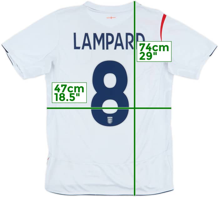 2005-07 England Home Shirt Lampard #8 - 5/10 - (S)