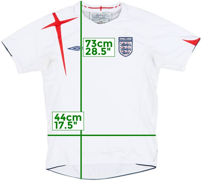 2005-07 Inglaterra Camiseta Local - 5/10 - (S)