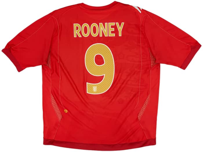 2006-08 England Away Shirt Rooney #9 - 5/10 - (XL)