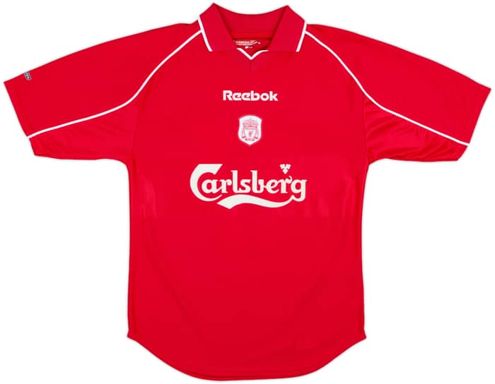 2000-02 Liverpool Home Shirt Gerrard #17 - 8/10 - (XL.Boys)