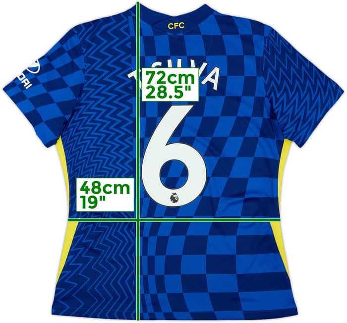 2021-22 Chelsea Home Shirt T.Silva #6 - 10/10 - (Women's XL)