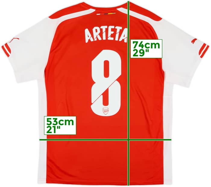 2014-15 Arsenal Home Shirt Arteta #8 - 10/10 - (L)