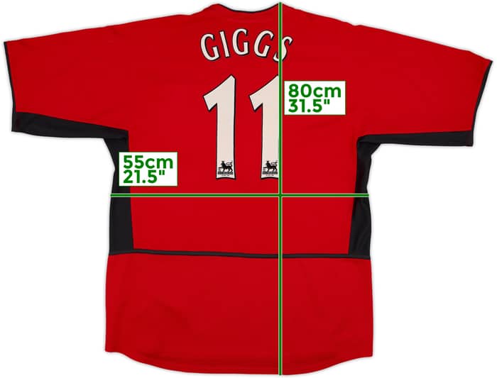 2002-04 Manchester United Home Shirt Giggs #11 - 7/10 - (L)