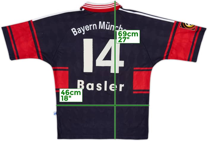 1997-99 Bayern Munich Home Shirt Basler #14 - 6/10 - (S)