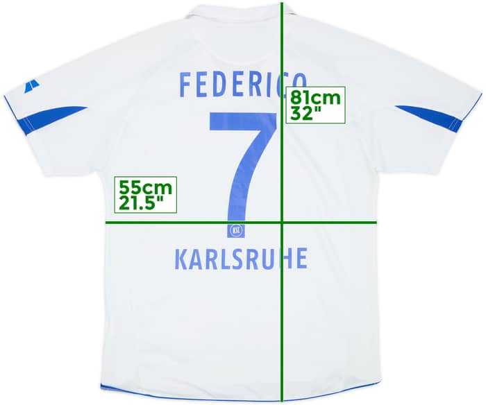 2006-08 Karlsruher Away Shirt Federico #7 - 8/10 - (XL)