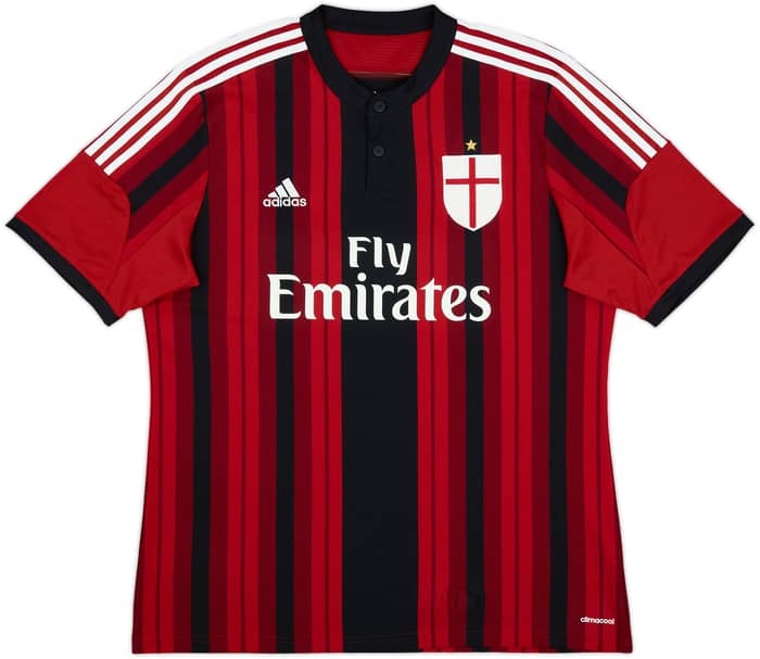2014-15 AC Milan Home Shirt Balotelli #45 - 8/10 - (XL)
