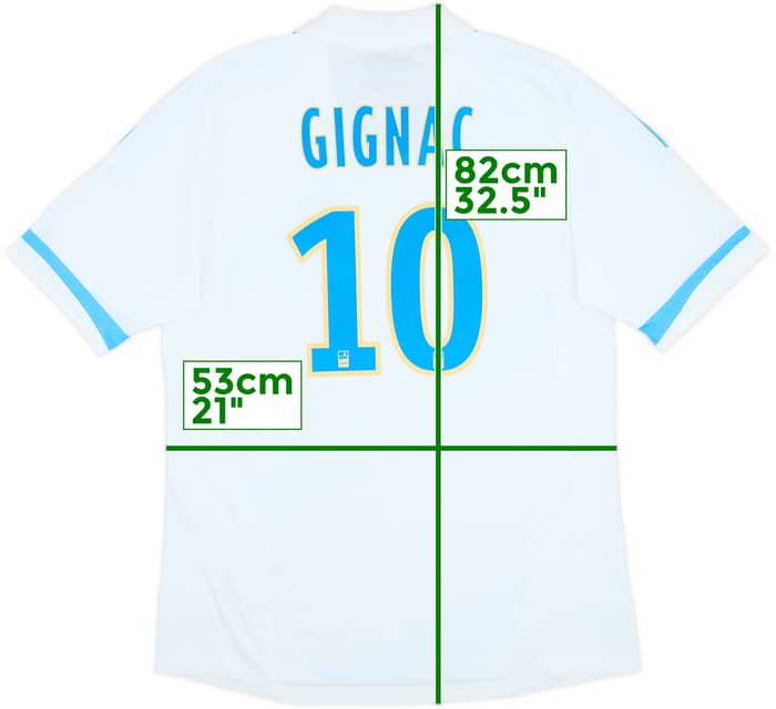 2011-12 Olympique Marseille Home Shirt Gignac #10 - 8/10 - (L)