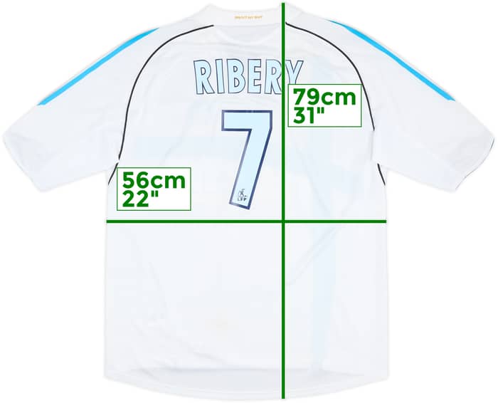 2005-06 Olympique Marseille Home Shirt Ribery #7 - 6/10 - (XL)