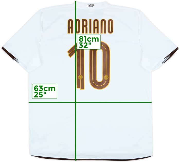 2008-09 Inter Milan Away Shirt Adriano #10 - 7/10 - (XXL)
