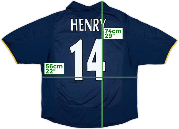 2000-02 Arsenal European Shirt Henry #14 - 10/10 - (L)