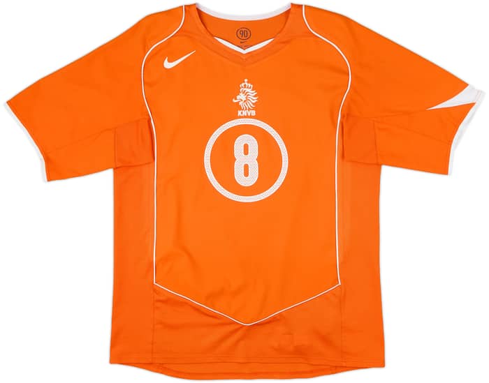2004-06 Netherlands Home Shirt Davids #8 - 9/10 - (M)