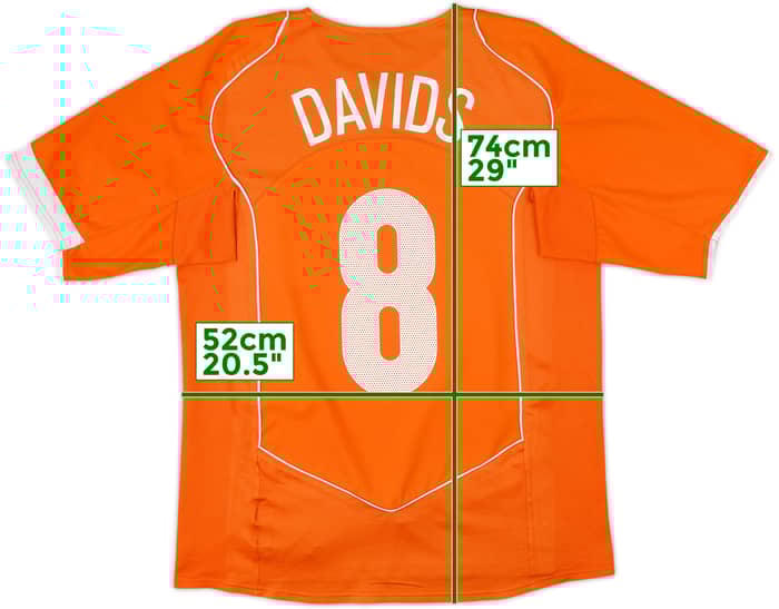 2004-06 Netherlands Home Shirt Davids #8 - 9/10 - (M)