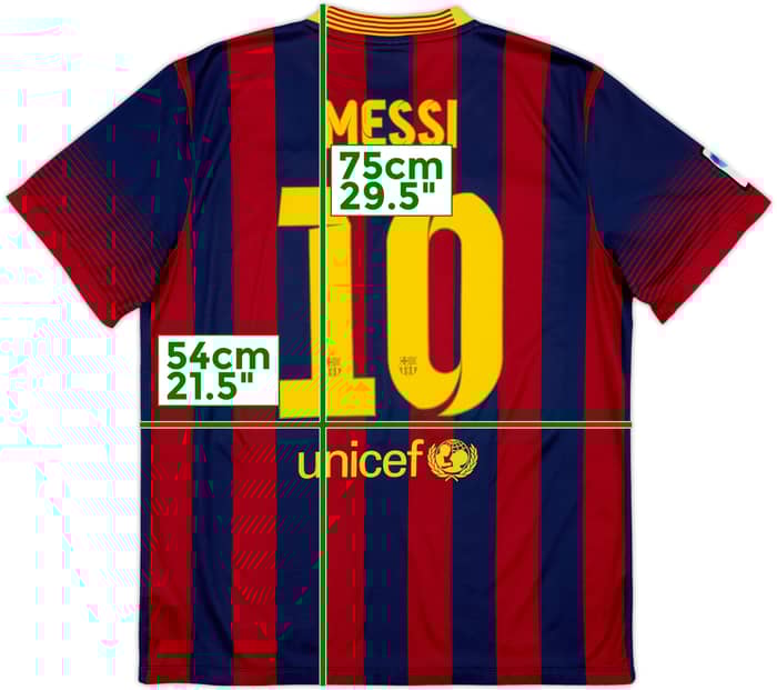 2013-14 Barcelona Home Shirt Messi #10 - 7/10 - (L)