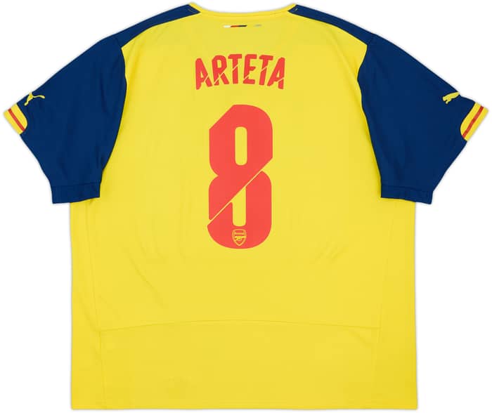 2014-15 Arsenal Away Shirt Arteta #8 - 8/10 - (XXL)