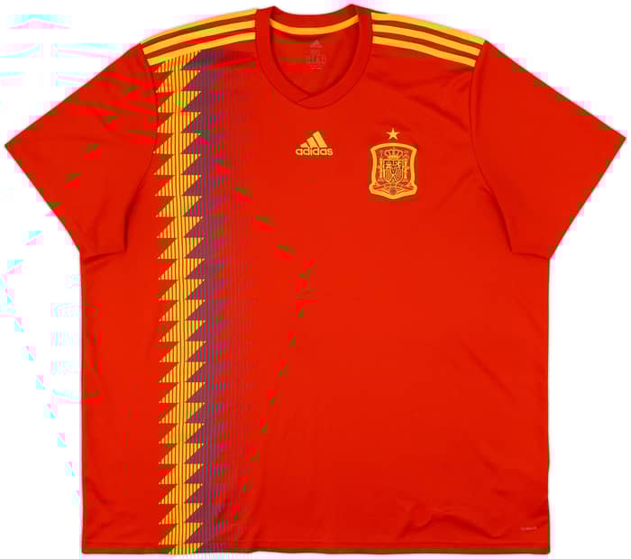 2018-19 Spain Home Shirt - 8/10 - (3XL)