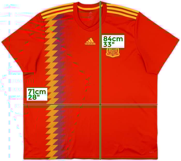 2018-19 Spain Home Shirt - 8/10 - (3XL)