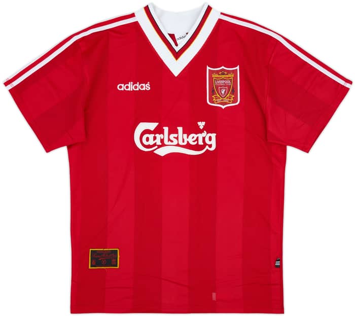 1995-96 Liverpool Home Shirt Rush #9 - 8/10 - (XL)