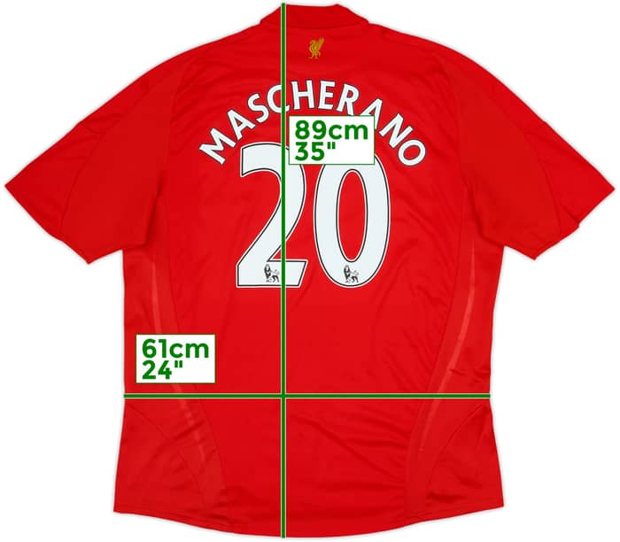 2008-10 Liverpool Home Shirt Mascherano #20 - 8/10 - (XL)