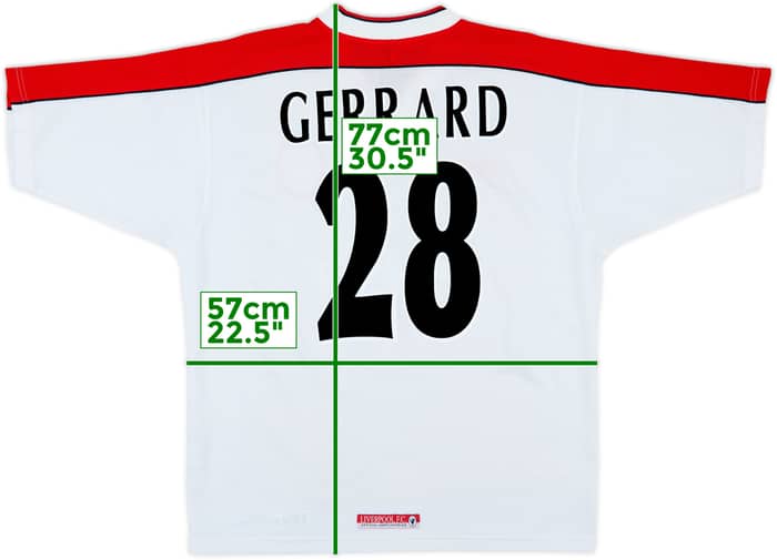 1998-99 Liverpool Away Shirt Gerrard #28 - 8/10 - (L)