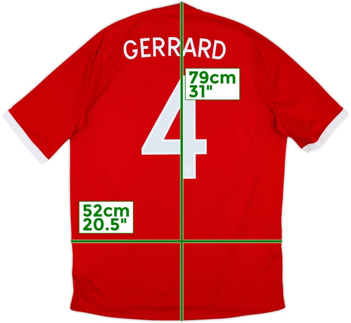 2010-11 England Away Shirt Gerrard #4 - 8/10 - (L)