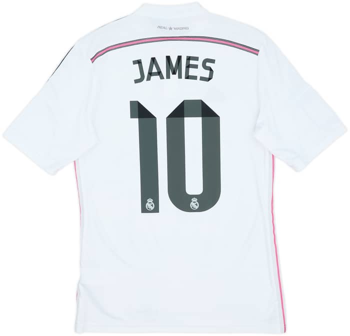2014-15 Real Madrid Home Shirt James #10 - 7/10 - (S)