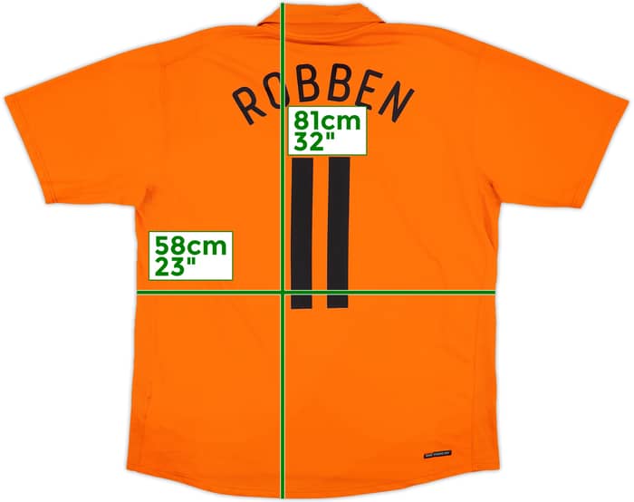2006-08 Netherlands Home Shirt Robben #11 - 7/10 - (XL)