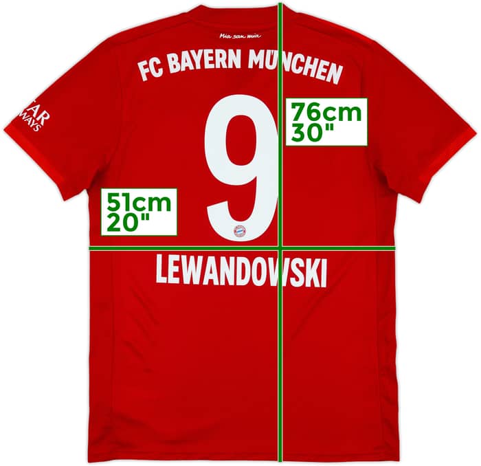 2019-20 Bayern Munich Home Shirt Lewandowski #9 - 10/10 - (M)