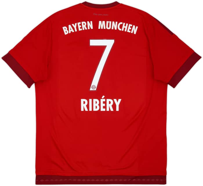 2015-16 Bayern Munich Home Shirt Ribery #7 - 9/10 - (XL)