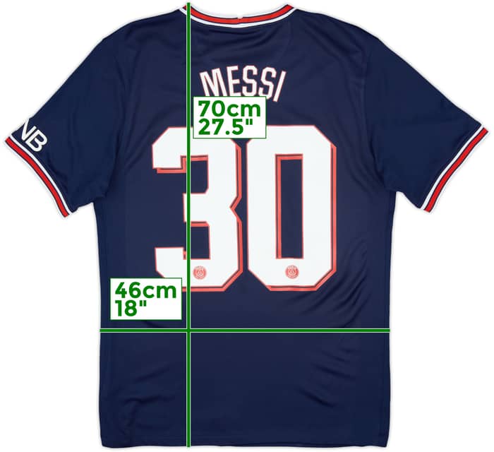 2021-22 Paris Saint-Germain Home Shirt Messi #30 - 9/10 - (S)