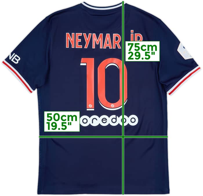 2020-21 Paris Saint-Germain Home Shirt Neymar Jr #10 - 6/10 - (M)