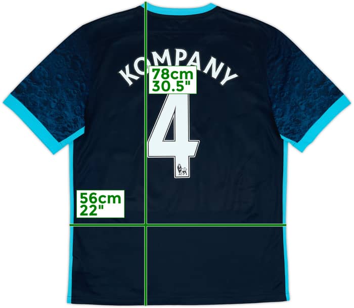 2015-16 Manchester City Away Shirt Kompany #4 - 9/10 - (L)
