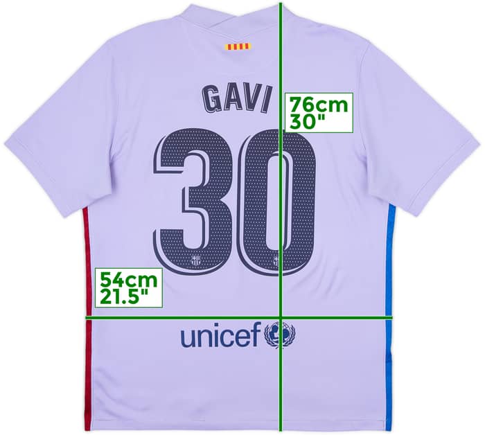 Camiseta de visitante del Barcelona 2021-22 Gavi #30 - 9/10 - (L)