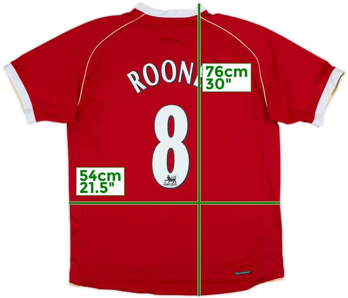 2006-07 Manchester United Home Shirt Rooney #8 - 8/10 - (L)