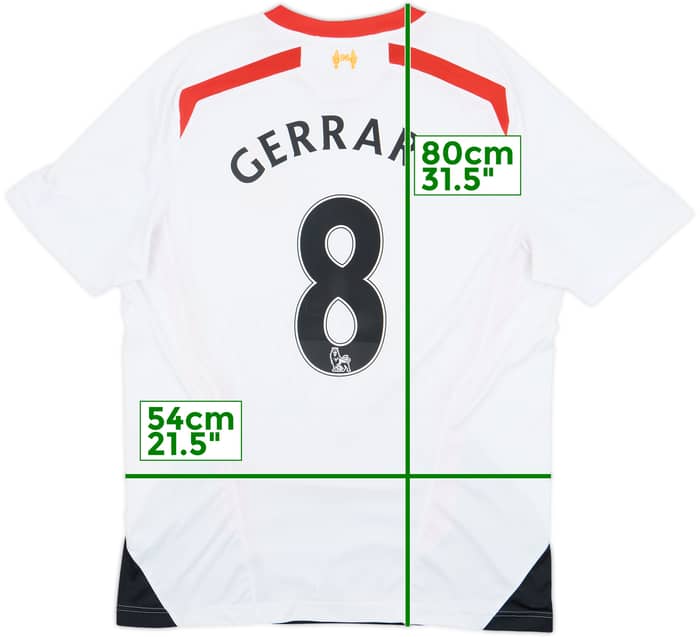 2013-14 Liverpool Away Shirt Gerrard #8 - 9/10 - (XL)