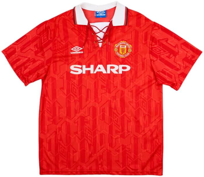 1992-94 Manchester United Home Shirt Cantona #7 - 7/10 - (XL)