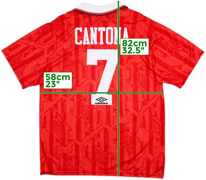 1992-94 Manchester United Home Shirt Cantona #7 - 7/10 - (XL)