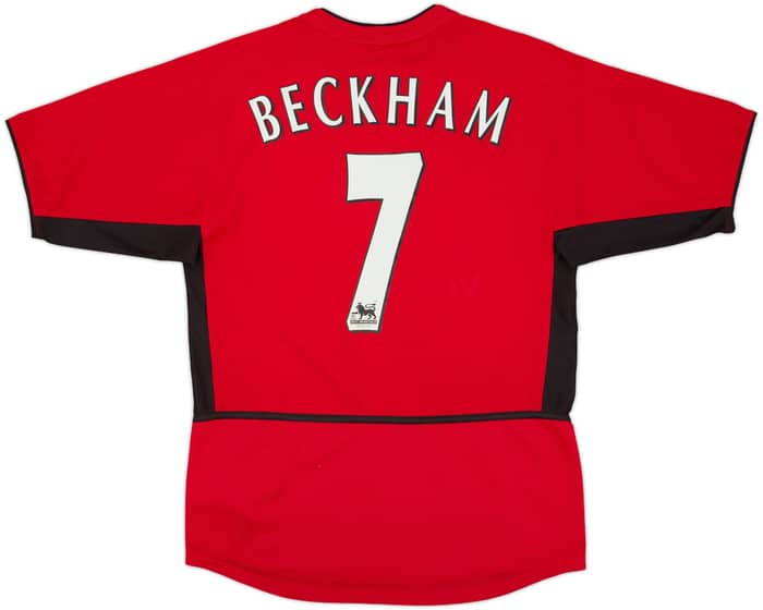 2002-04 Manchester United Home Shirt Beckham #7 - 8/10 - (S)