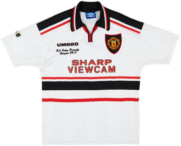 1997-99 Manchester United 'Champions' Away Shirt Beckham #7 - 8/10 - (M)