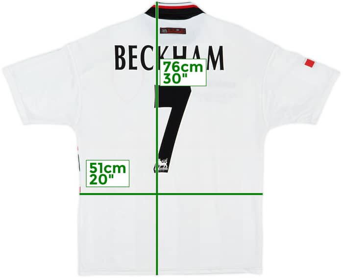 1997-99 Manchester United 'Champions' Away Shirt Beckham #7 - 8/10 - (M)