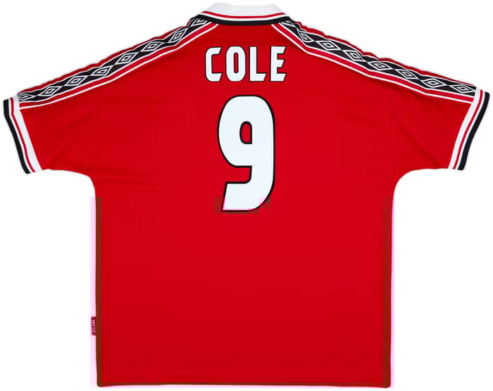 1998-00 Manchester United Home Shirt Cole #9 - 8/10 - (XXL)