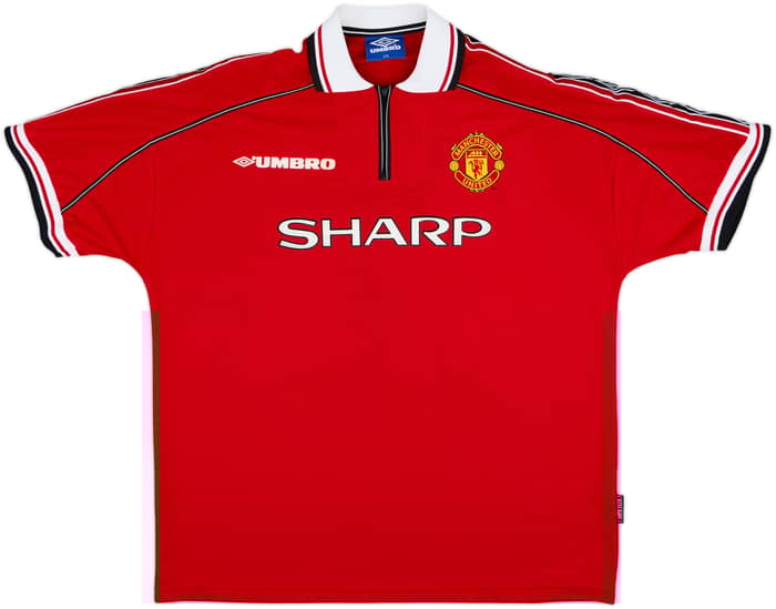 1998-00 Manchester United Home Shirt Cole #9 - 8/10 - (XXL)