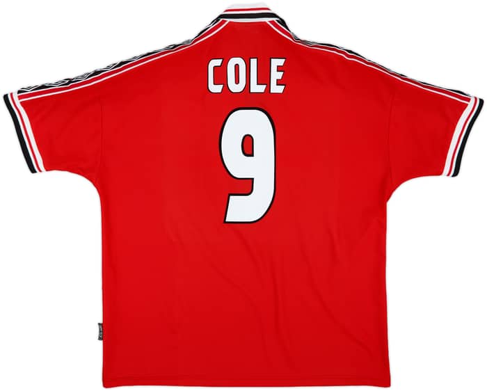 1998-00 Manchester United Home Shirt Cole #9 - 8/10 - (XXL)