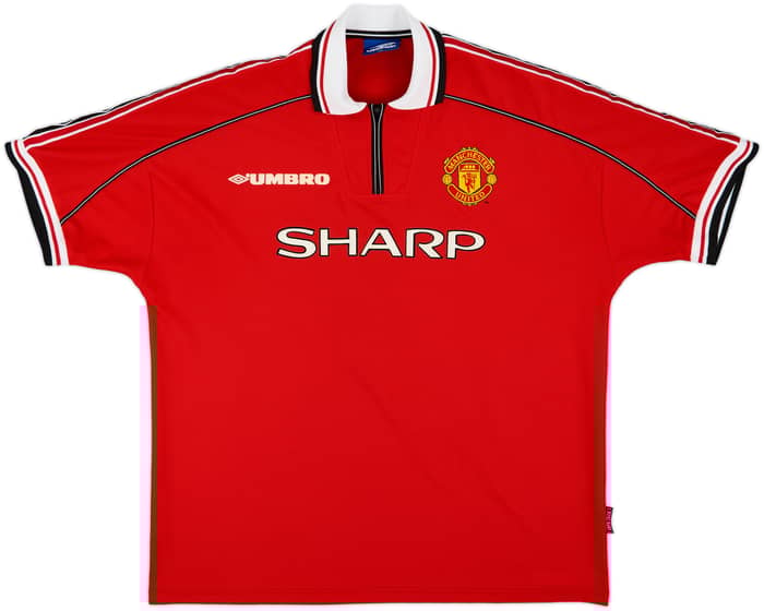 1998-00 Manchester United Home Shirt Cole #9 - 8/10 - (XXL)