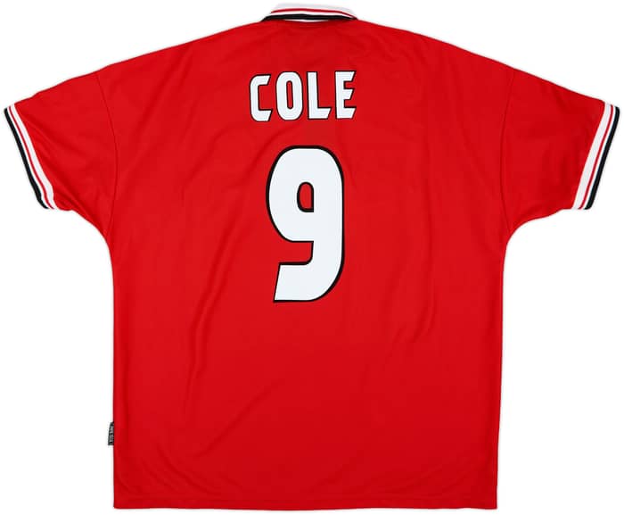 1998-00 Manchester United Home Shirt Cole #9 - 8/10 - (XXL)