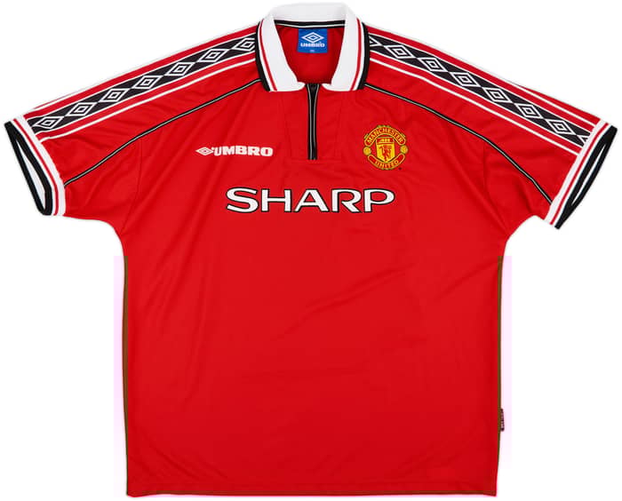 1998-00 Manchester United Home Shirt Cole #9 - 8/10 - (XXL)