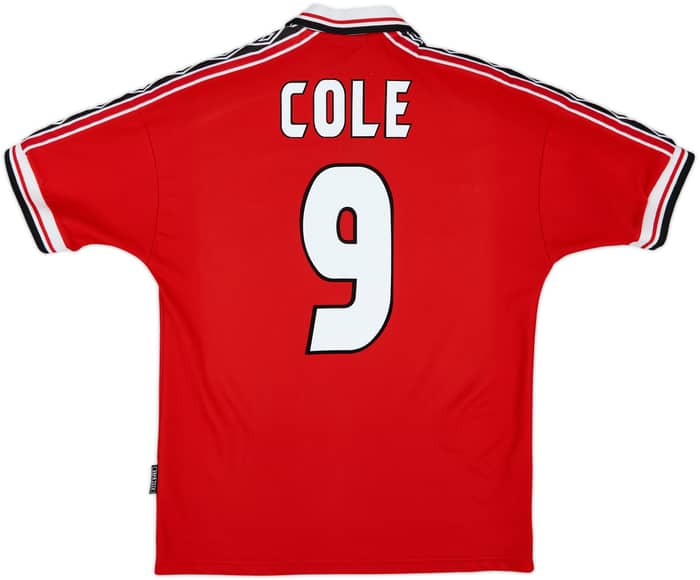 1998-00 Manchester United Home Shirt Cole #9 - 8/10 - (M)